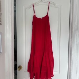 Free People Red High Low Dress